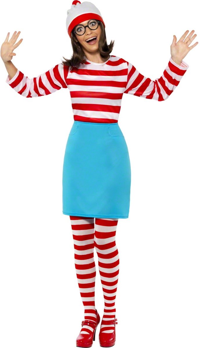 Waar is Wally? Wenda kostuum | Grappige verkleedkleding damesmaat XS (32-34)